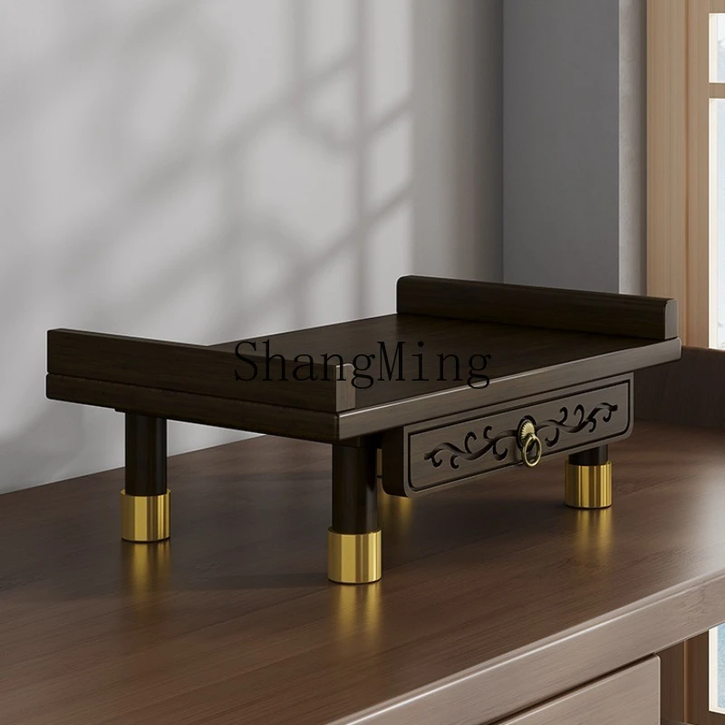 

FG Desktop Small Altar Buddha Statue Shrine Guanyin God Altar Buddha Shrine Worship Table Mini Wall-Mounted Altar