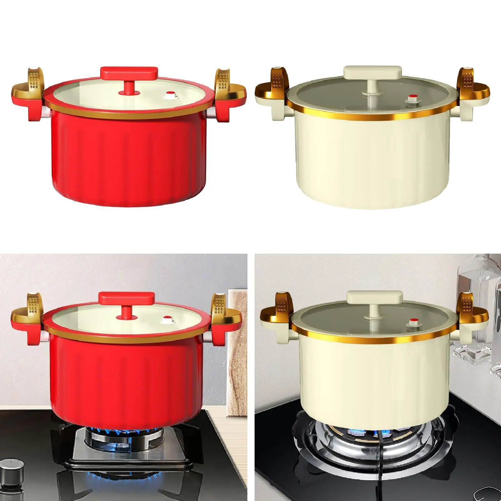 

Micro Pressure Pot 7L Cookware Easy Clean Soup Pot for Tea Pasta Noodle Soup