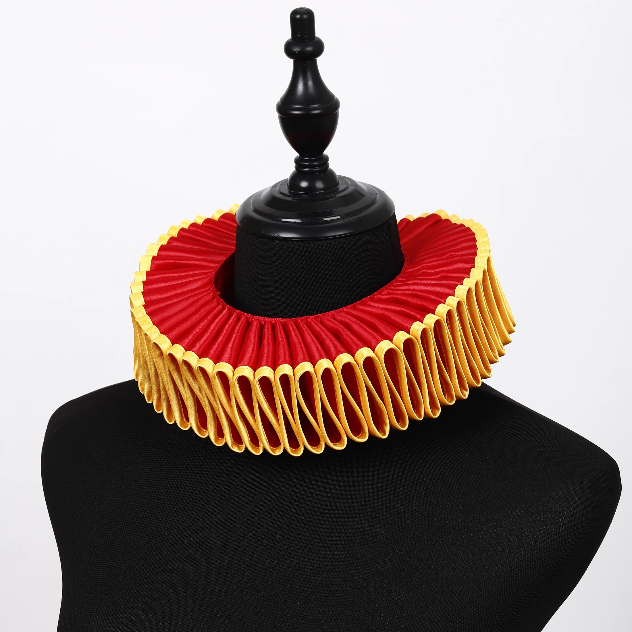 Handmade Shakespeare Literary Fake Collar Clown Retro Loaf Collar Medieval Queen Elizabeth Accessories