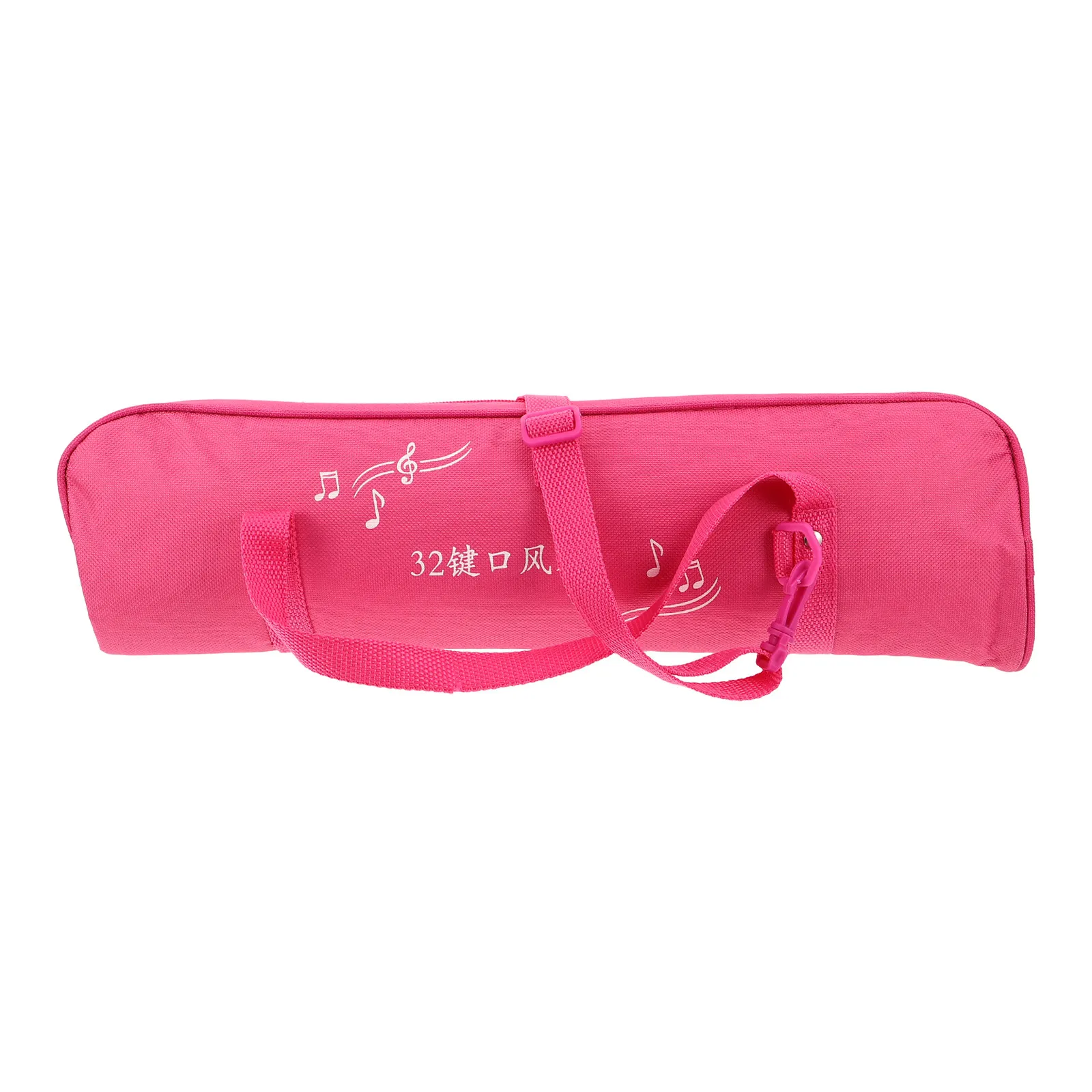 Melodica Case Soprano 32 Key Carrying Bag Air Piano Keyboard Scratchproof Waterproof Handle Music Instrument Storage Travel Pink