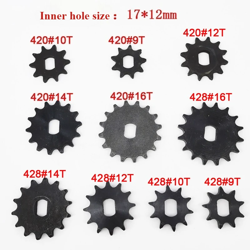 

5pcs Gear motor 420 model sprocket 428 model sprocket 9T 10T 12T 14T 16T 18T 20 gear