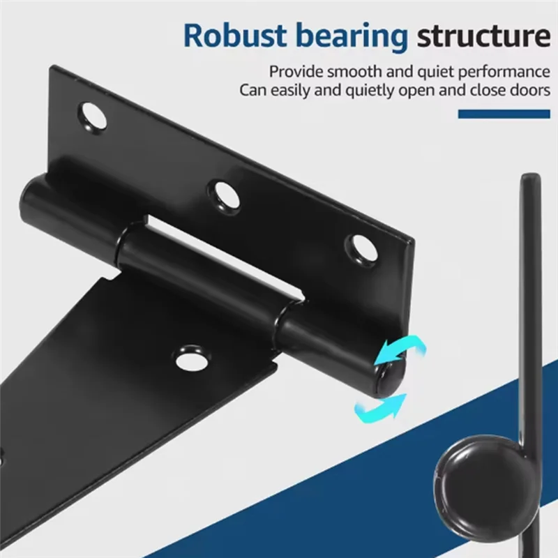 【RECOMENDAR】Устойкие Т-образные петли, 6 шт., сверхмощные петли для ворот, толщина 2,2 мм, погода с винтами для дверей сарая