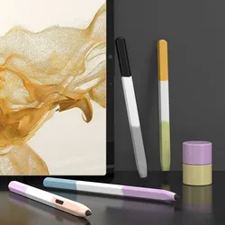 Silicone Case for Samsung Galaxy Tab S10 Ultra S6 Lite S7 FE S8 S9 Pencil Protective Cover Soft Shockproof Tablet Stylus Sleeve