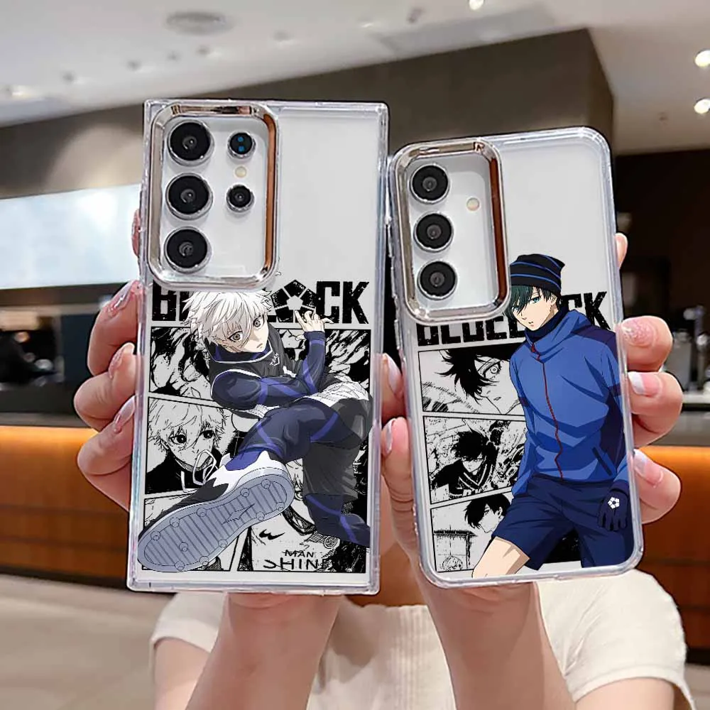 COOL B-BLUE LOCKS S-Seishiro Nagi For Samsung Galaxy S26 S25 EDGE S24 S23 S22 S21 S20 FE Ultra Plus Transparent Soft Phone Case