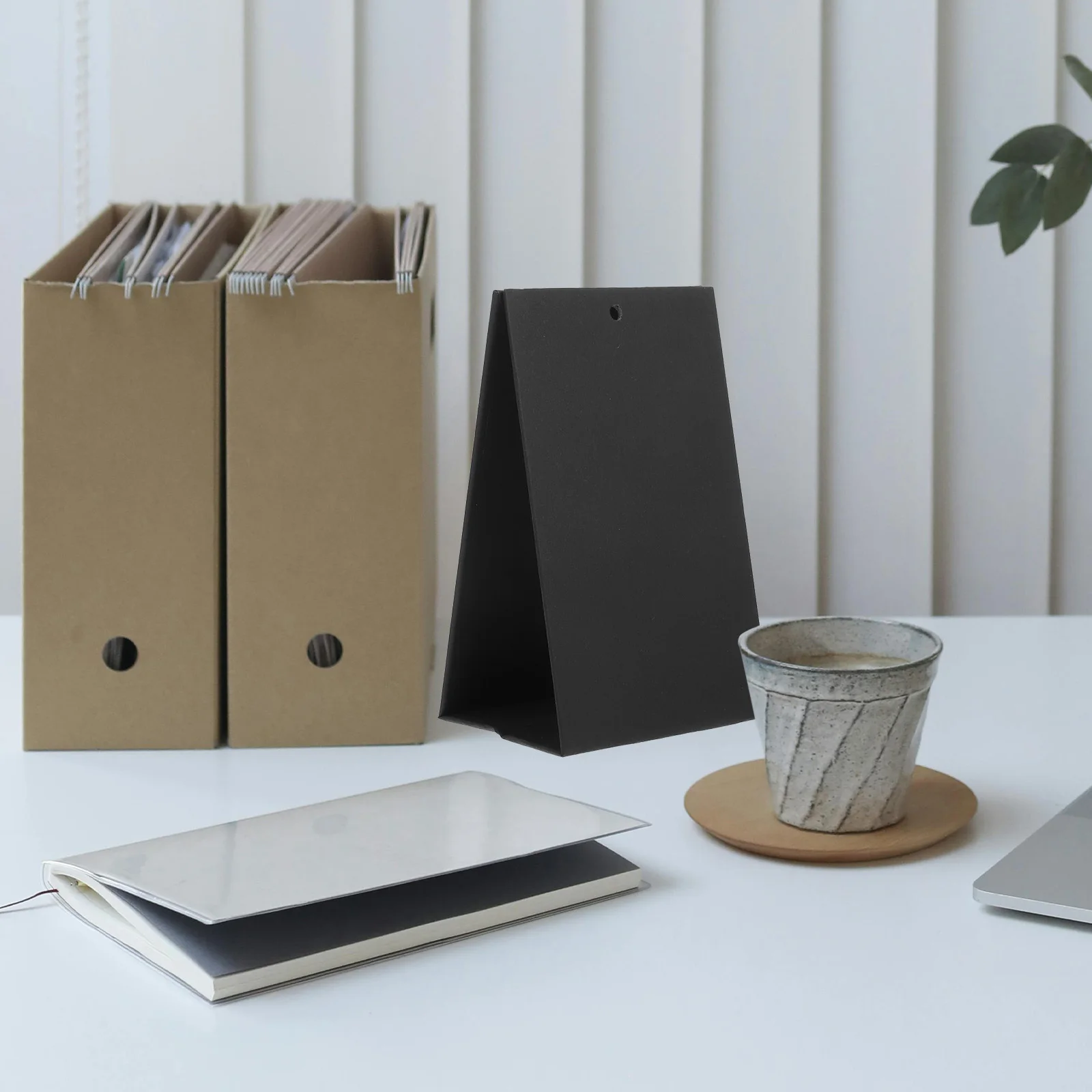 Paper Flip Calendar Stand Rack Thickened Vertical Display Office Desk Calendar Support Holder for Date Tracking