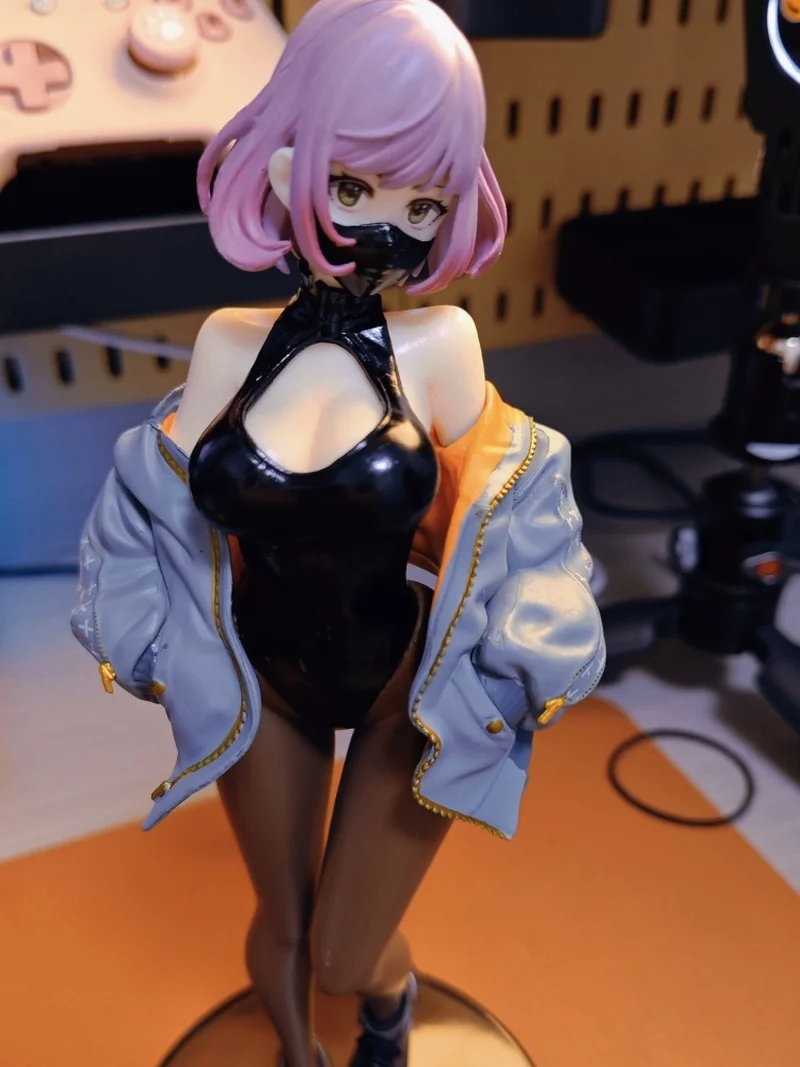 24cm Astrum Design Luna illustration by YD Anime Figure Sexy Black Pink Mask Girl Action Figure PVC Collectible Model Doll Toys