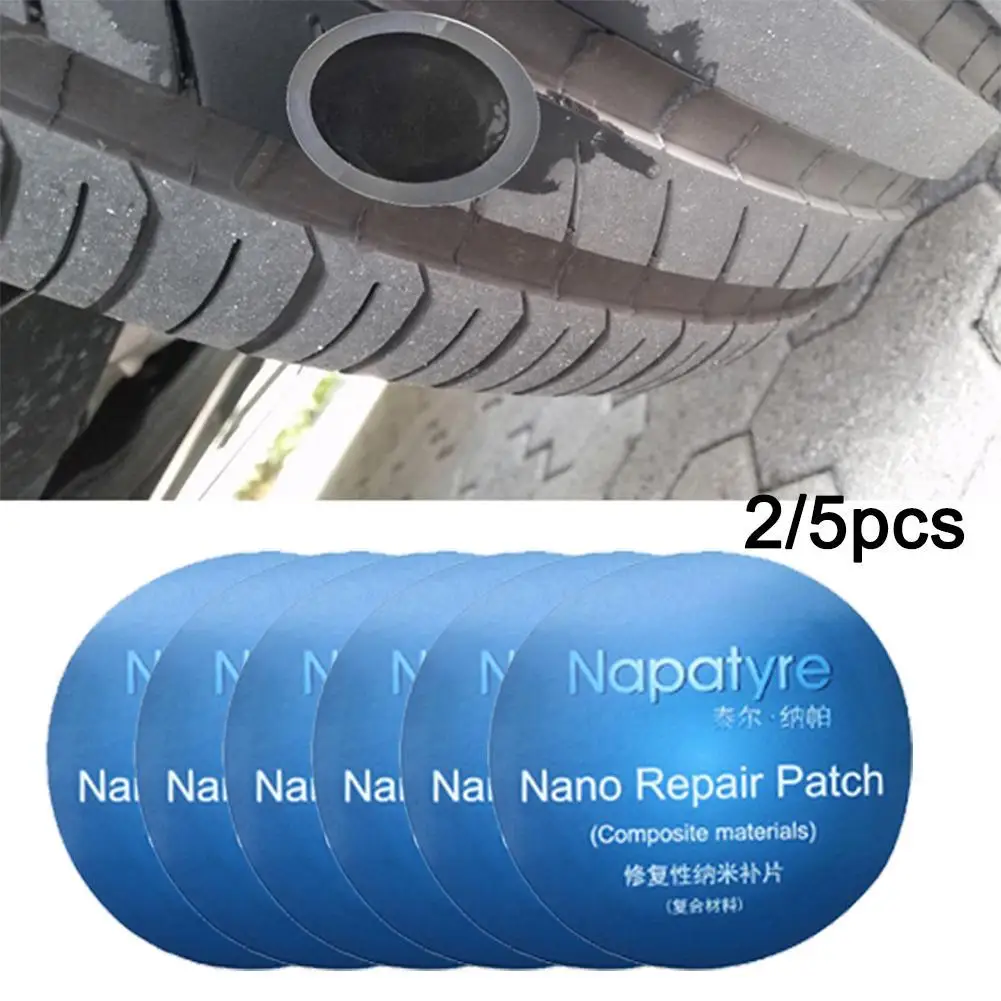 2/5Pcs Quick Self-adhesive Cold Patch Film with Glue Inner Tool Patch Tube Rubber Tire Free Drying Vacuum Automobile Tire P B5K2