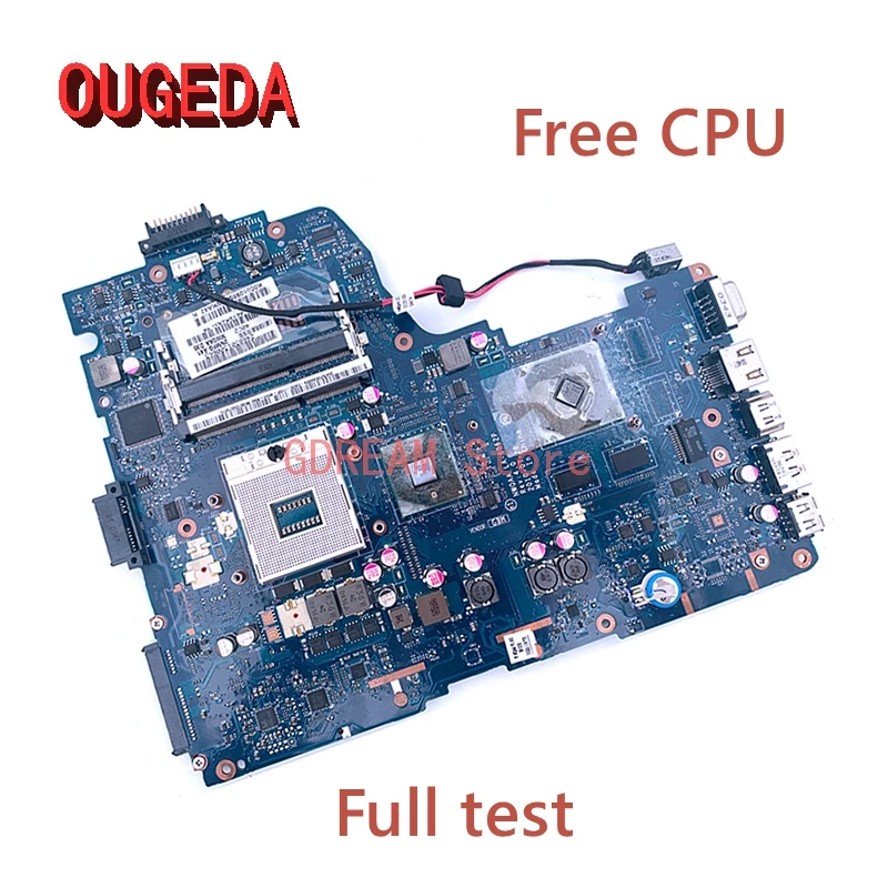 

OUGEDA NWQAA LA-6062P K000109850 Laptop Motherboard For Toshiba Satellite A660 A665 HM55 GT310M GPU DDR3 free CPU Main board