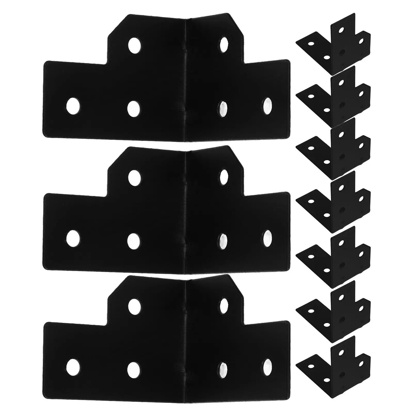 12Pcs Aviation Grade Electroplated Corner Guards T Shaped Metal Edge Protectors for Luggage Cabinets Chests Desk Storage Box