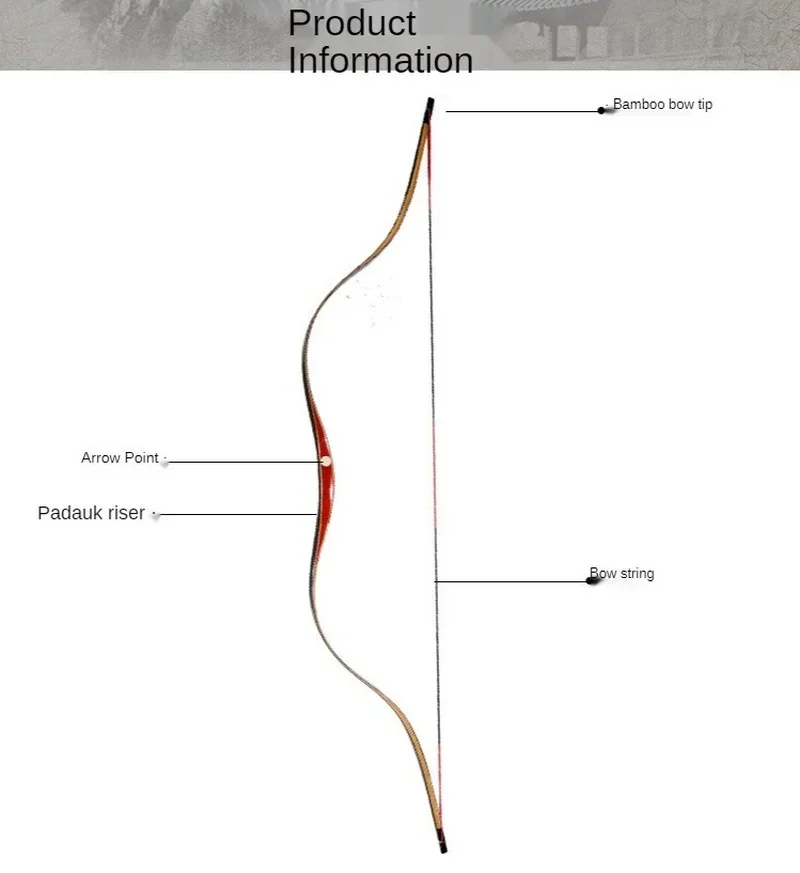 Recurvo laminado antigo retro antigo tiro esportes arco especial e flecha laminado han arco tradicional de ponta longa