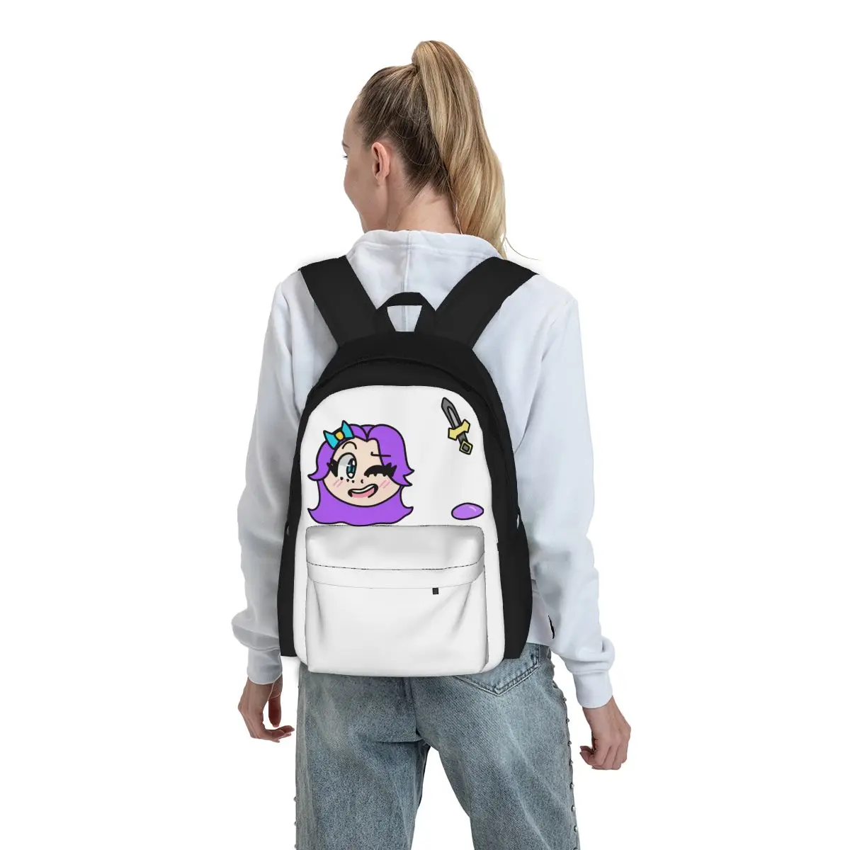 Abigail-Stardew Valley Sticker Pack para meninos e meninas, Bookbag, sacos escolares infantis, mochila infantil, mochila para laptop, bolsa de ombro