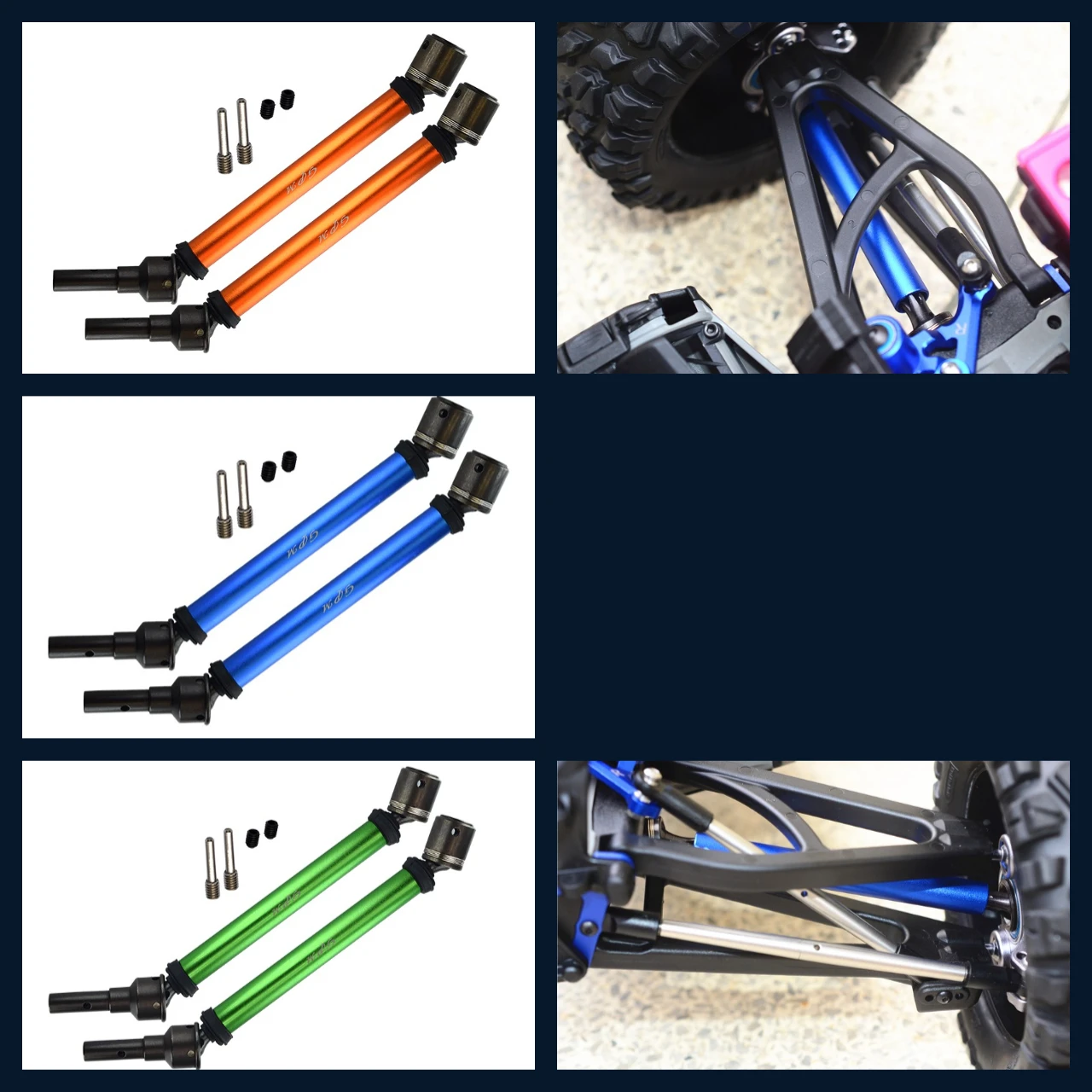 

Алюминиевый корпус GPM и стальное соединение, регулируемый передний/задний CVD для 1/10 E-Revo Vxl, бесщеточный 8652 + 8650 + 8651 + 8653