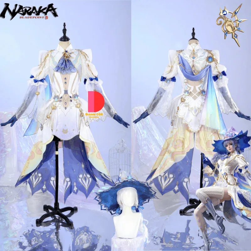 

Game Naraka: Bladepoint Feria Shen Cosplay Costume Anime White Witch High Quality Dress for Women Girls Love Live Roleplay Suit