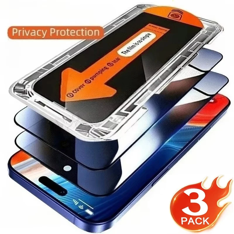 

1-3PCS Dust Free Privacy Tempered Glass Screen Protectors For Poco F7 Pro F6 F5 F3 C75 C65 X7 X6 5G X5 X4 X3 NFC M7 M6 M5S M4 M2