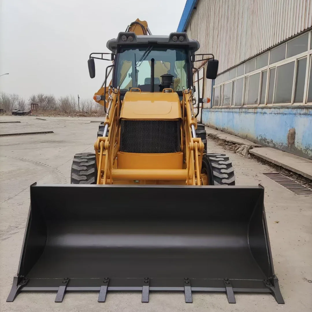 Map Power Construction Multi-purpose Integral 4WD 388 new 1cbm bucket capacity 3cx Backhoe Loader for Sale