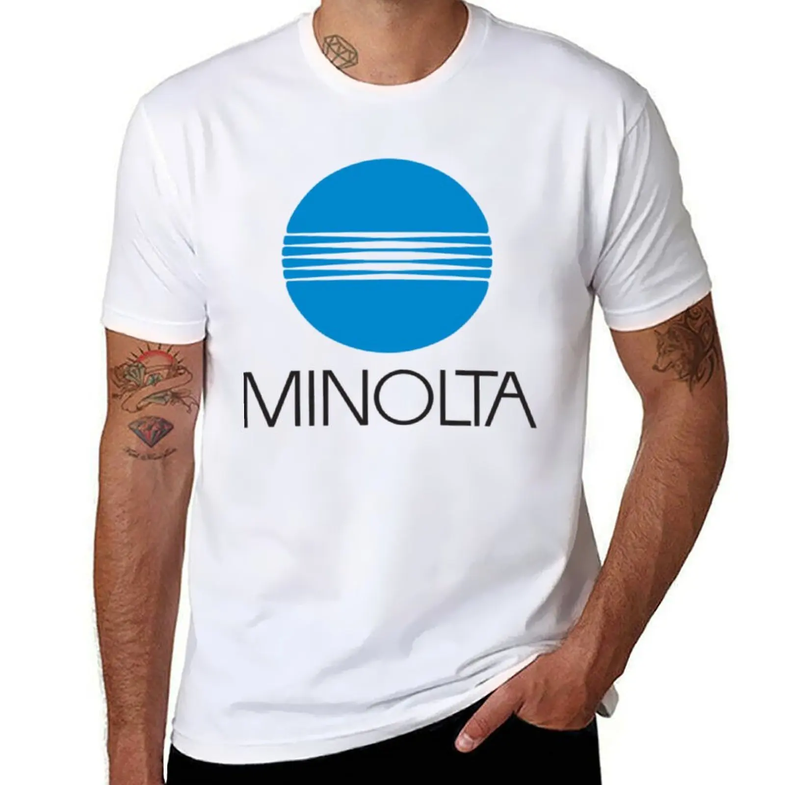 

100% graphic cotton man shirt tshirt Minolta t T-Shirt