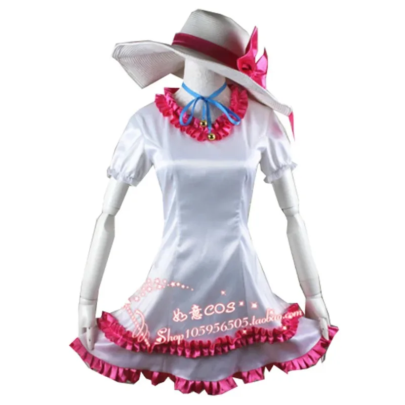 

2025 Anime NEW Anime Date A Live No.1 Yoshino Hermit cosplay costume Pink kawaii Dress With Hat