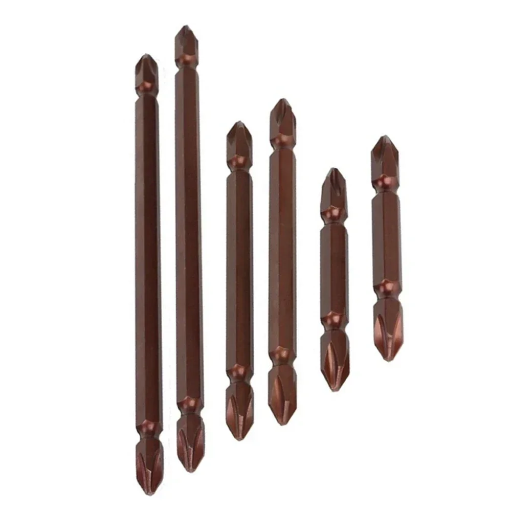 Hard Alloy Steel ไขควงแม่เหล็กชุด Bit สําหรับความแข็งแรงและความทนทาน 2PCS 65 มม.100 มม.150 มม.PH2 Double Head