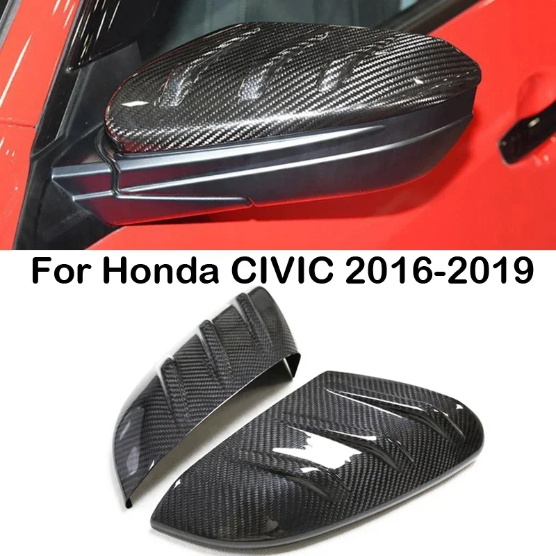 

Для Honda Civic 2016 2017 2018 2019 2020 из настоящего углеродного волокна, крышка бокового зеркала заднего вида, дополнительные аксессуары, детали