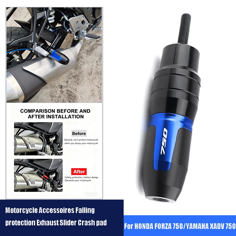 

For HONDA Forza 750 Forza750 YAMAHA XADV750 XADV Motorcycle Accessoires Falling Protector Frame Exhaust Slider Crash Pad Gurad