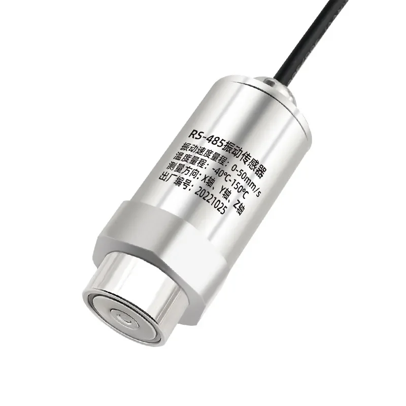 Three Axis Vibration Sensor Single  Temperature RS485/LoRa Transmitter High Precision Motor Frequency