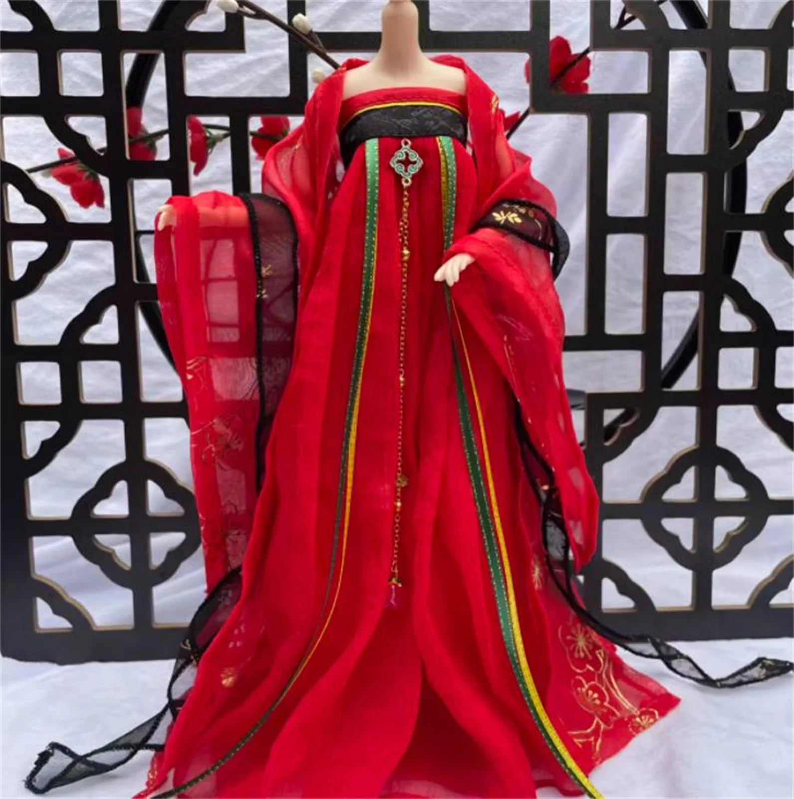 Customize Long Dress 1/6 Female Skirt  Hanfu Long Dress Robe Costume Chinese Ancient Clothes  Suit for 12inch Action Figure