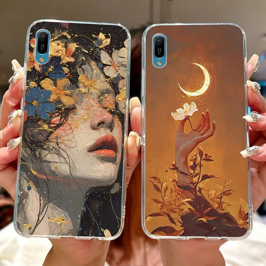 

Новый модный чехол с рисунком для Huawei Y6 Pro 2019, мягкие силиконовые чехлы из ТПУ для телефонов Huawei Y6 Prime Y 6 Y6Pro 2019, бамперы