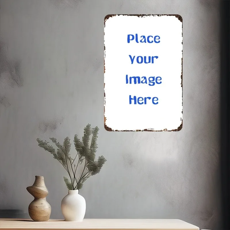 Custom Metal Wall Art Sign - Personalized TextPhotoLogo - Rustic Farmhouse Decor Style - Heavy-Duty Metal Construction - Customi