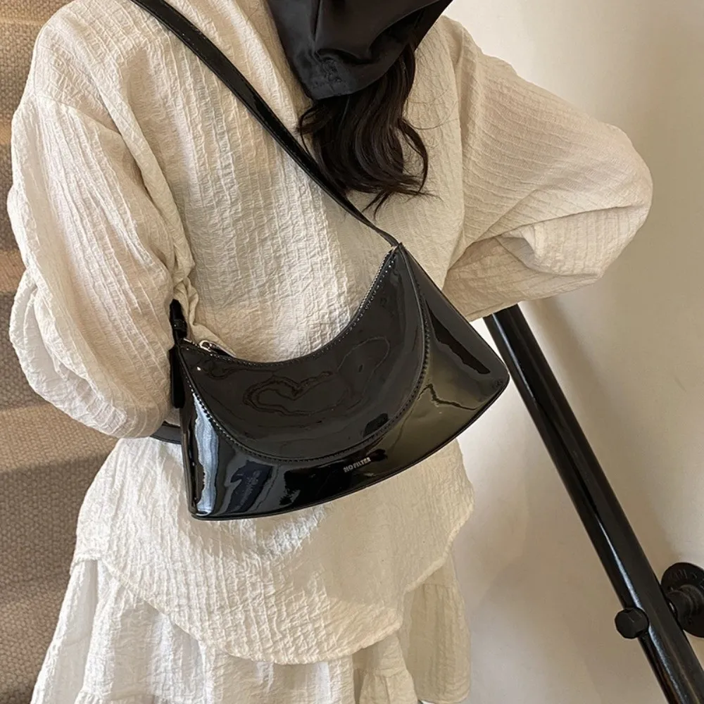 

Сумка-полумесяц из искусственной кожи через плечо, кошелек-клатч, сумка-мессенджер из искусственной кожи, женская сумка в корейском стиле на плечо/подмышку