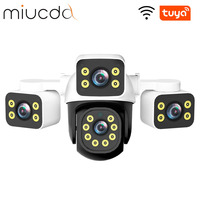 MIUCDA WiFi Home Security Camera Three Len Three Screen 360° PTZ 10X Zoom CCTV Wireless Surveillance IP Cam Security Protection