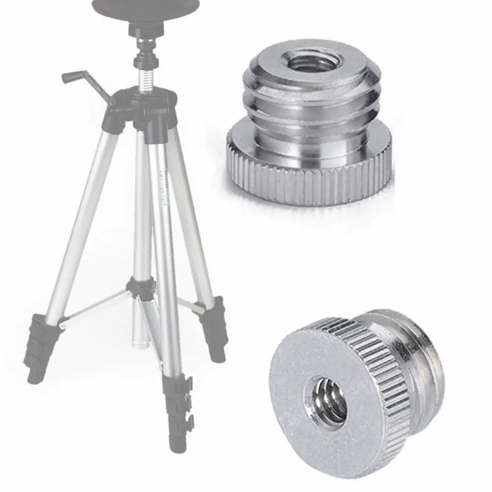 

5/8inch Male To 1/4inch Female Silver Aluminum Alloy Level Tripod Thread Adapter Equipment Accessories Layout Tools