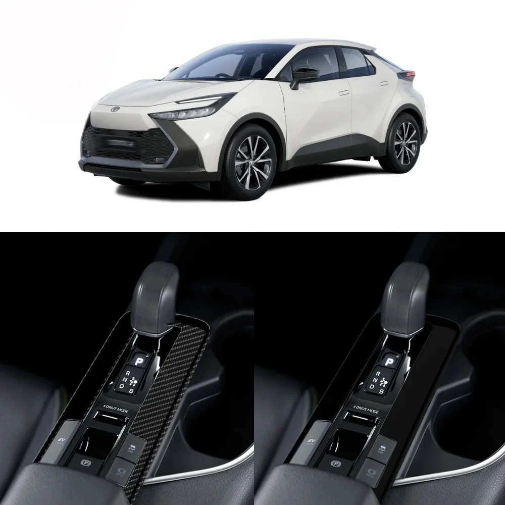 For Toyota CHR C-HR 2024 2025 ABS Carbon Fiber Car Center Console Board Stickers Frame Strip Gear Shift Panel Cover Trim