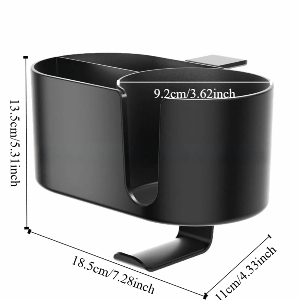 Aluminum Alloy Desk Cup Holder Clamp Design ABS Plastic 2 in 1 Desk Storage White Multi-Functional Detachable Cup Holder Chair