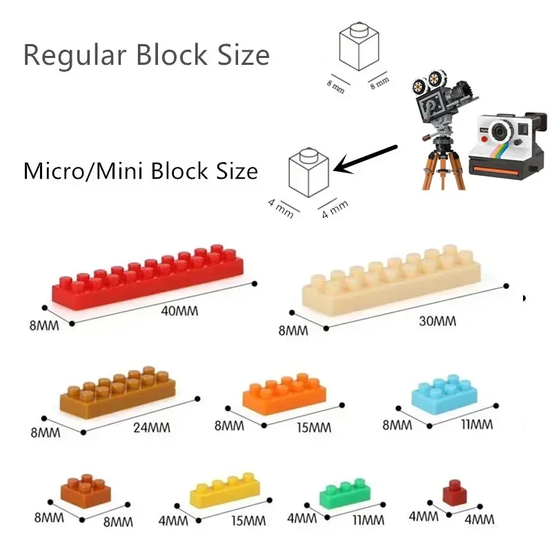 2024 New Idea Creative OneStep SX-70 CAMERA Micro-Mini Blocks Bricks Toys Model Building Kid Christmas Gift