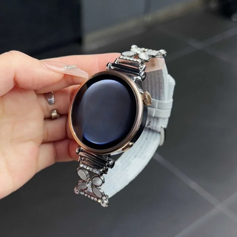 

Corduroy four leaf flower suitable for Huawei GT5/GT5 Pro/GT4/GT2/3/4 22mm/20mm/18mm fashionable watch strap