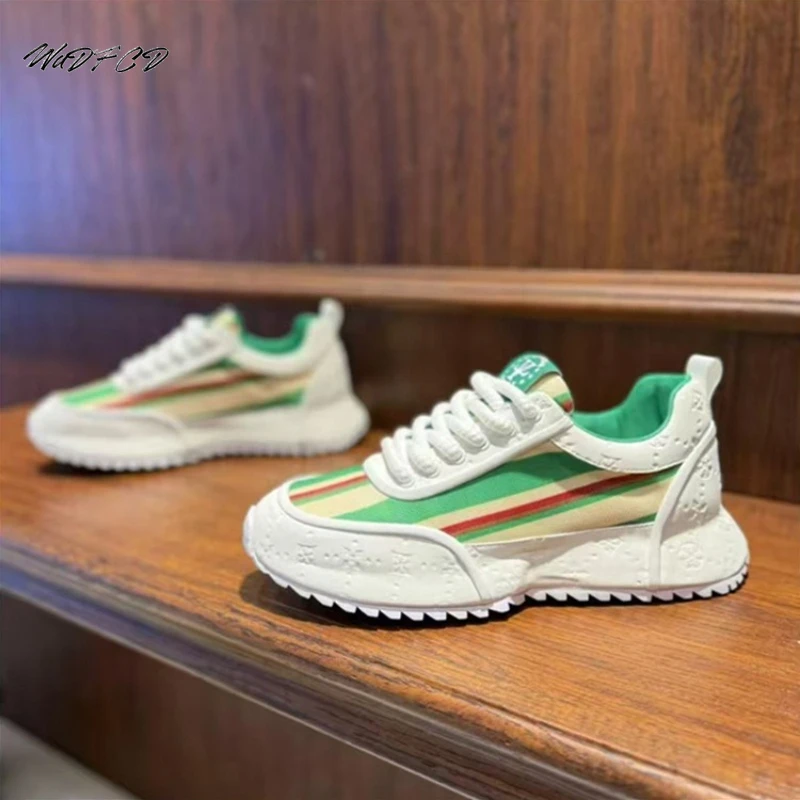 Chunky Sneakers Men Designer Cover Bottom Board Shoes Fashion Casual Leather Fabric Breathable Increased Internal Platform Shoes