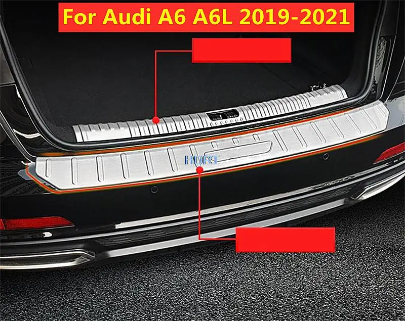 

Car Accessories For Audi A6 A6L 2019 2020 2021 Stainless Steel Rear Inner Trunk Boot Bumper Guard Plate Protector Molding Trim