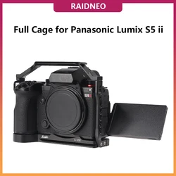 Lumix S5ii Camera cage for Panasonic Lumix S5 Mark ii S5M2 DSLR Expansion Frame Bracket Video Vlog Shooting Rig Kit with Handles