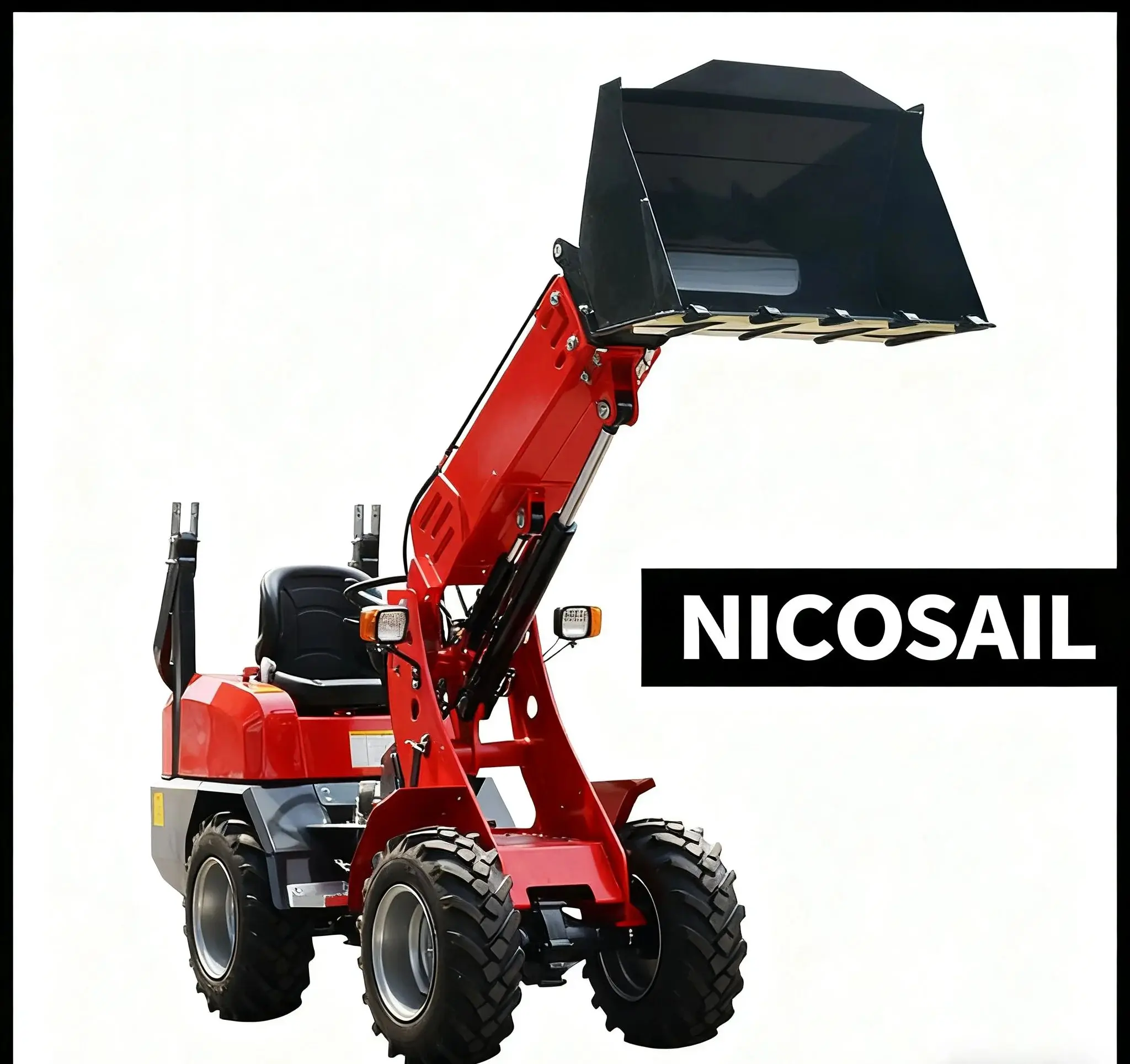 Hochwertiger 4x4 Teleskop-Auslegerlader 1000 kg kleiner Radlader hydraulischer Mini-Radlader heißer Verkauf