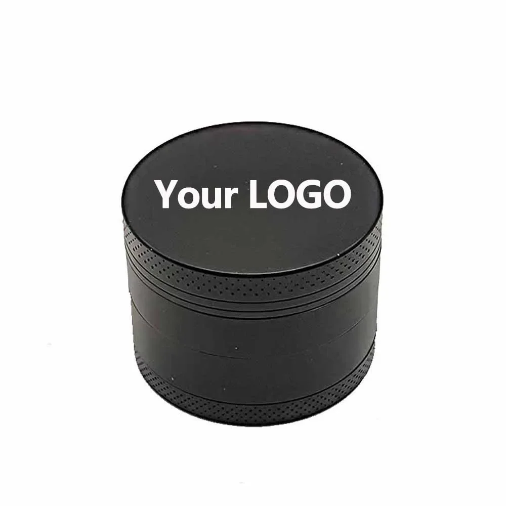 10PCS Grinder Custom LOGO Free Laser Logo Metal Crusher Mill 50mm Tobacco Herb Smoking Accessories Birthday Present