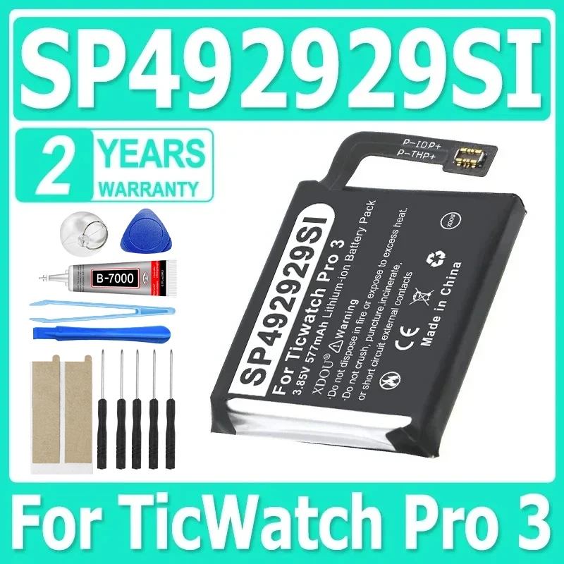 Neue 3,88 V 577 mAh SP492929SI Leistungsstarke Batterie Für TicWatch Pro 3 GPS Tragen OS Smartwatch WH11013 Uhr Bateria + werkzeuge