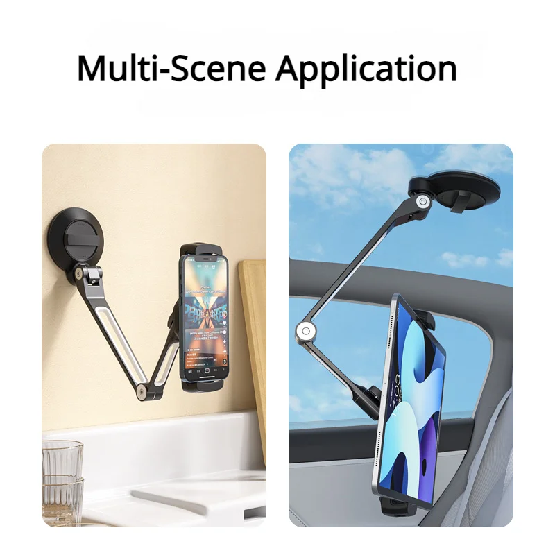 Oatsbasf Suction Cup Wall Desktop Tablet Stand Online Live Drama-chasing Long Arm Mobile Phone Bracket iPad Holder 360 Rotatable