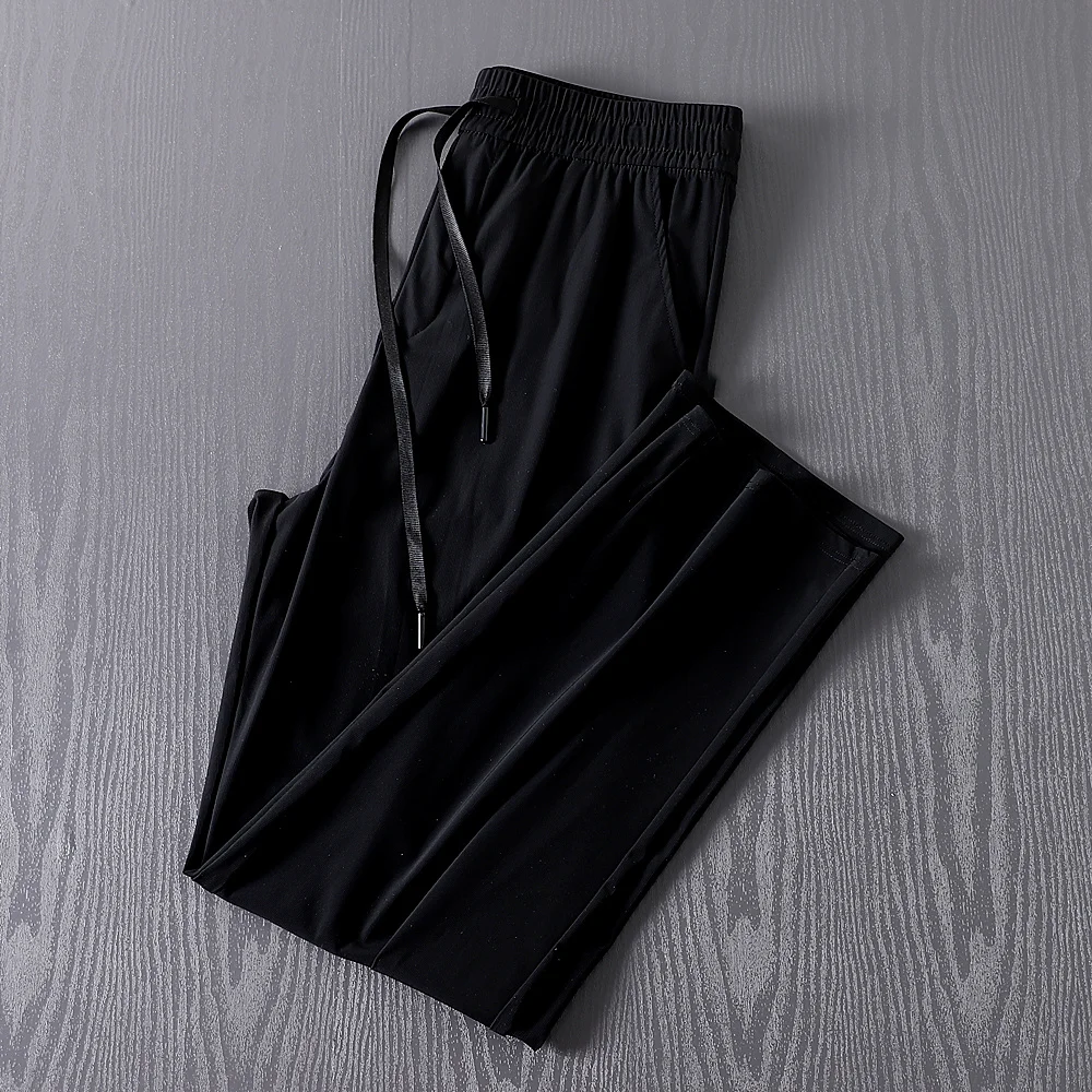 

Lightweight Qui Dry Sports Pants Men's Summer Breathable Elastic Waist Running Training Trousers Straight Leg Casual Pants
