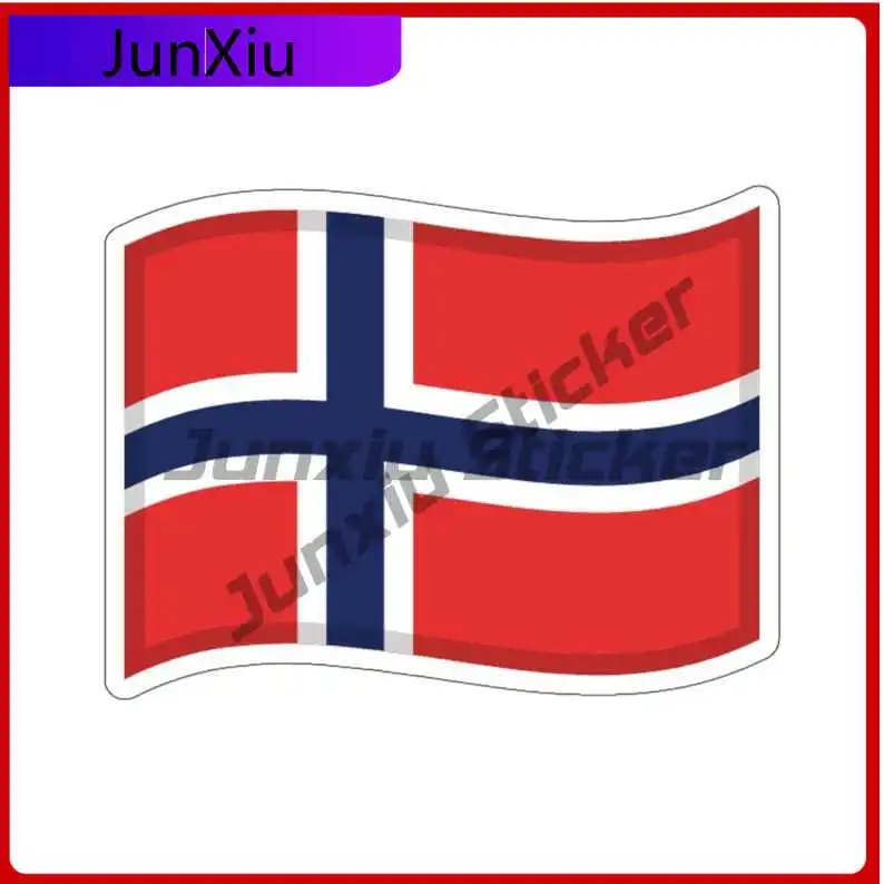 

Norway Drift Flag Sticker Norwegian Flag High-quality Stickers Decoration Accessories For Suv Bodywork Bumper Window Phone Case