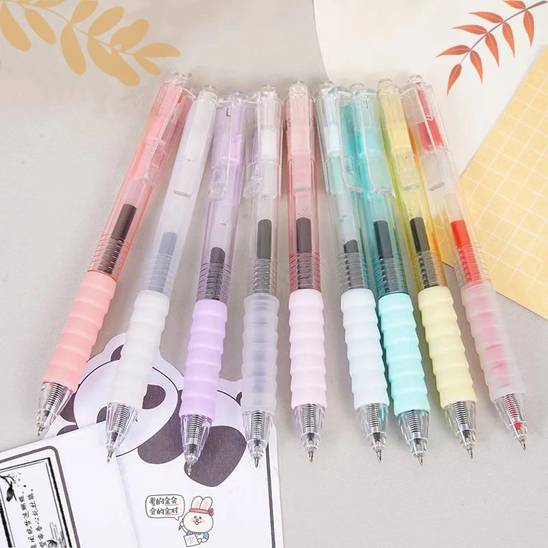 9Pcs Gel Pen Black 0.5mm Ink Press Pen Comfort Grip Writing Pens Office School Ballpoint Pen Japanese Stationery