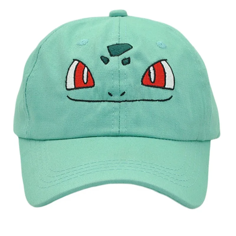 بيكاتشو Bulbasaur بلون قبعة النساء الرجال قبعة بيسبول قابل للتعديل عادية قبعات ترد لمكانها الصيف الشتاء ظلة واقية من الشمس قبعة