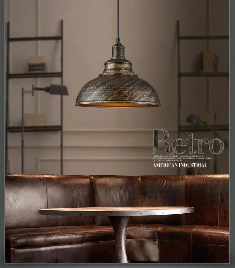 Lámpara colgante Retro Para Loft, candelabro de techo Industrial, Lustre para iluminación del hogar, decoración de sala de estar y comedor, e27.