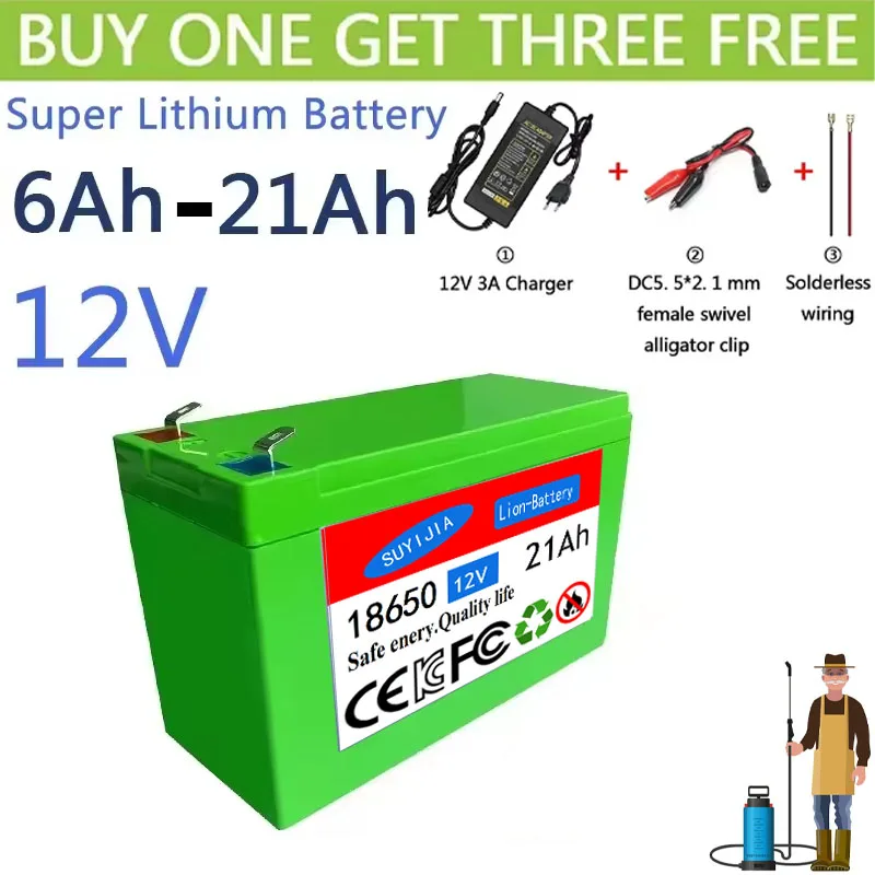 Batterie Puissante 12V21Ah Pour Les Nouveaux Pulvérisateurs - Lithium 30A BMS 18650 À Courant Élevé