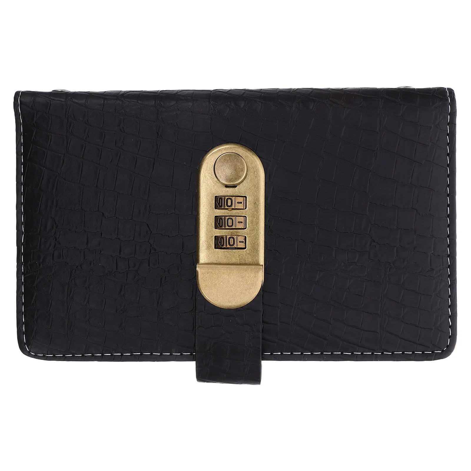 Password Lock Money Saving Binder Crocodile Embossed Pu Waterproof Budget Organizer Savings Challenge Planner For
