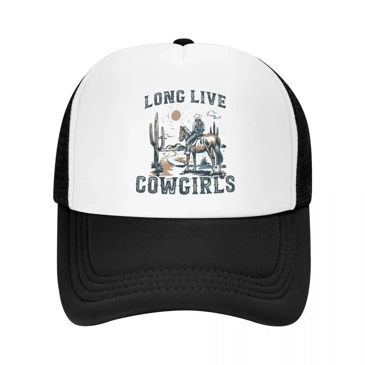 Long Live Howdy Rodeo Cowgirls Printing Mesh Baseball Caps Women's Spring Summer Hip Hop Trucker Cap Casual Coquette Dad Hats